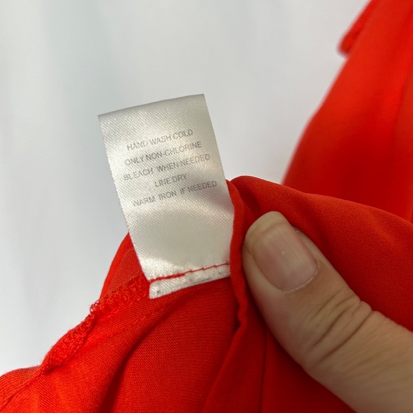 Pale Sky Sleeveless Orange Top with Lace-Like Detailing - Picture 5 of 10